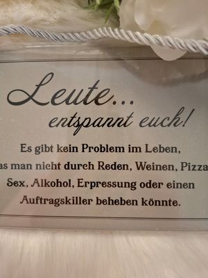 Blechschild mit Kordel