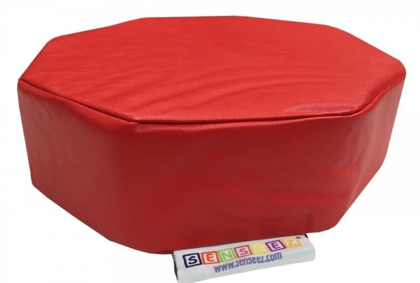 Red Octagon Pillow Seat Vinyl