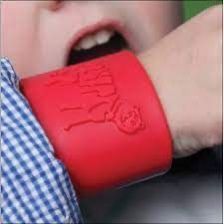 Chewable Tactile Tiger Armband-Red