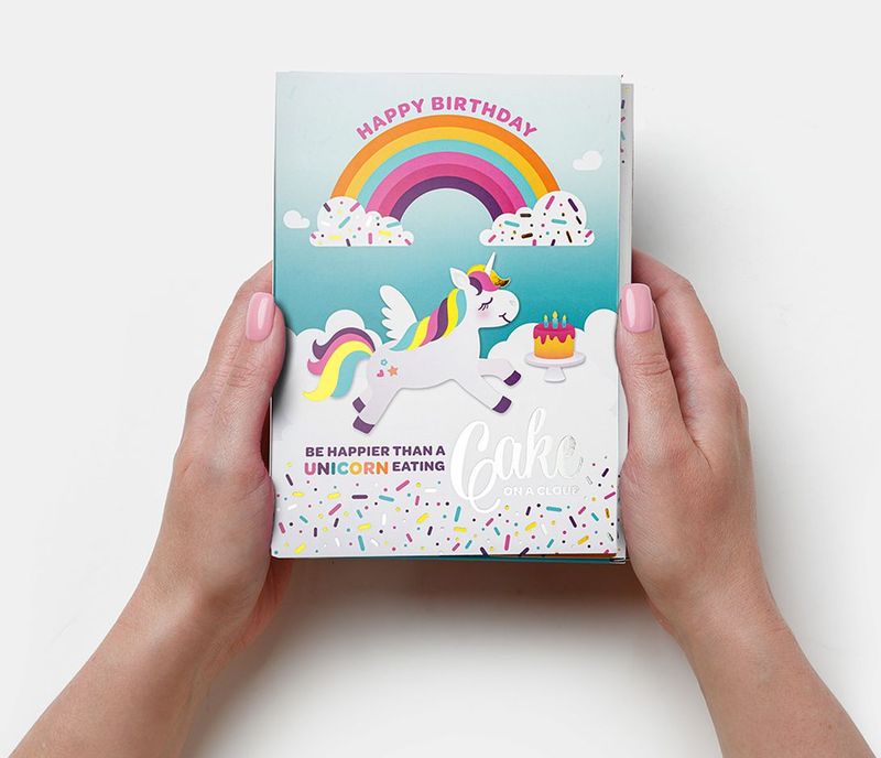 Unicorn Birthday Insta Cake Card kit