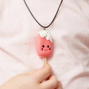 Clay Craft Sweeties Necklace Kit ,DIY Watermelon & Ice Pop Necklace Craft