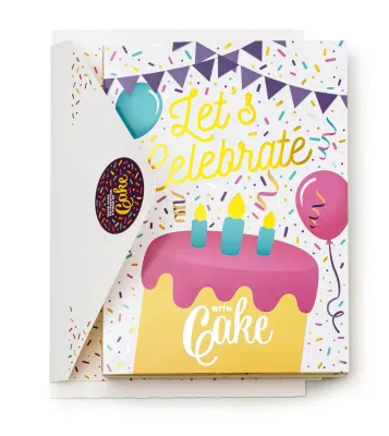 Lets Celebrate Card and Cake Lets Celebrate Card and Cake