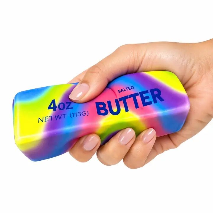 Rainbow Butter Squishy 4oz | Slow Rise Food Sensory Squishy Toy
