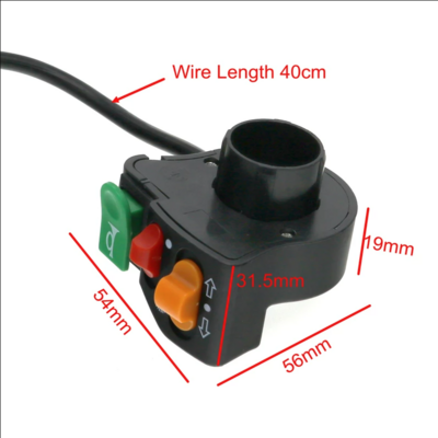 Switching Instrumentation for eScooter with slider turn switch