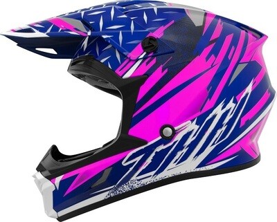 THH T710X Full Face Helmet in Pink/Blue