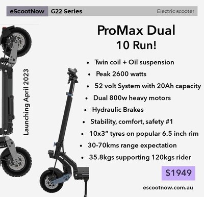 G22 ProMax 10 Run! Electric Scooter (Vlaken G2 Master ODM)