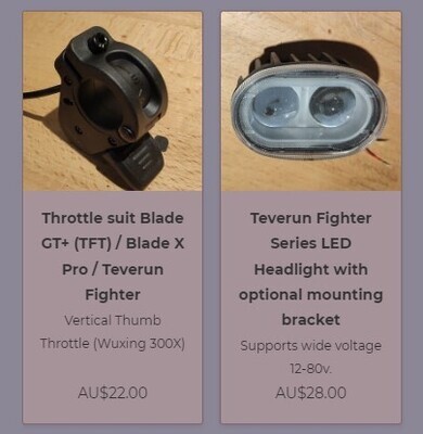 Teverun / Blade Spares (inc Bolzzen Sniper)