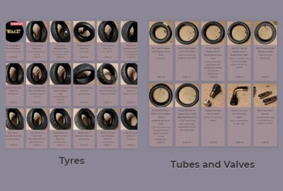 Tyres, Tubes & Valves