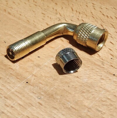Schrader Valve Stem Extender - 90 Degree