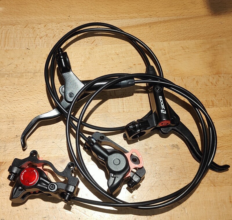 Zoom Full Hydraulic Mountain Bike Brake Complete Kit (Calliper, levers