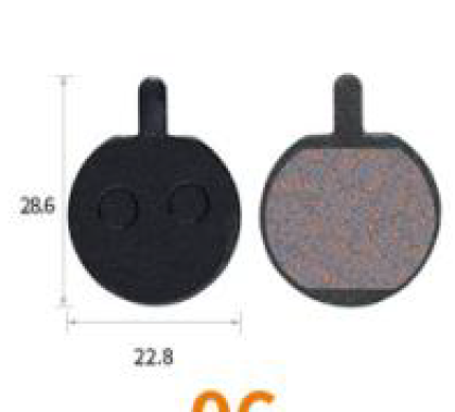 Round Tail 22.5mm Brake Pad, Compound: Resin Semi-Metal