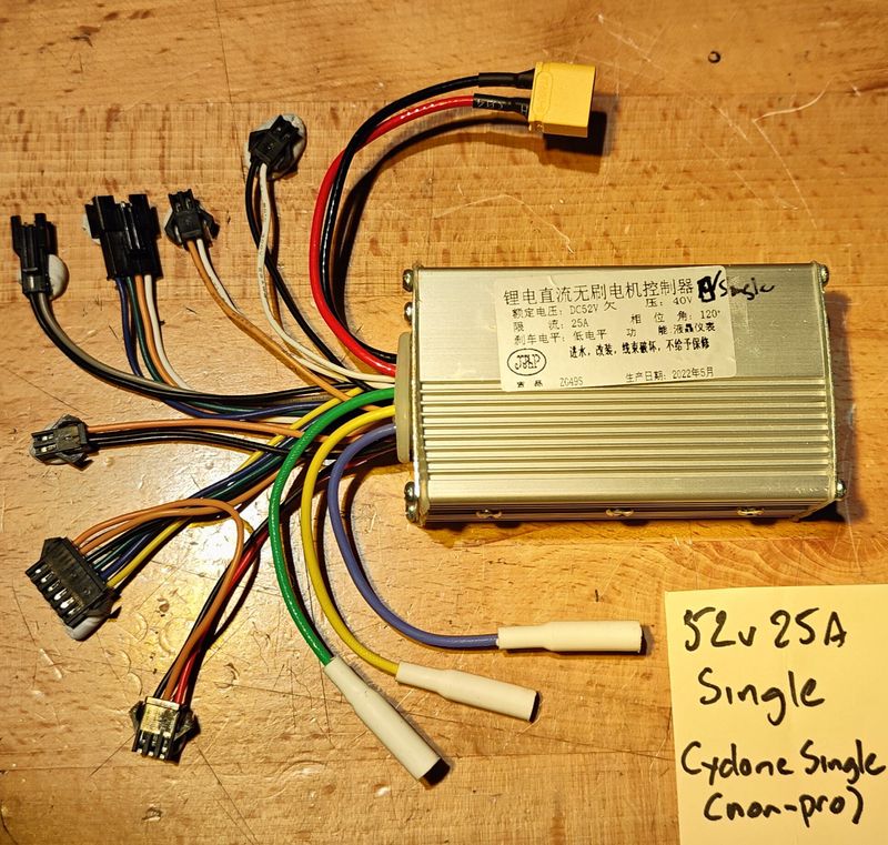 52V 25A Single Motor Controller (Black JST SM connectors) [JP]