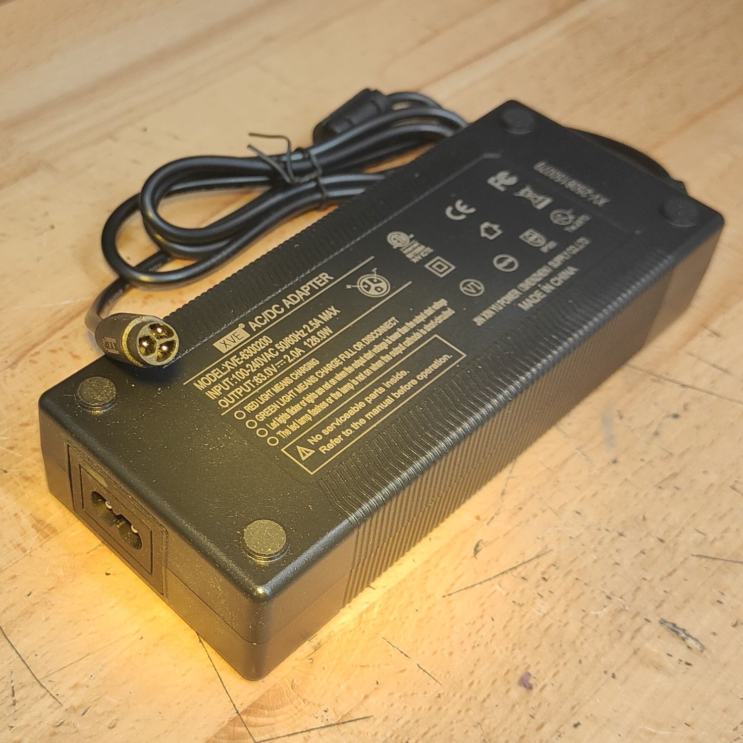 Charger 63V 2.0A for 54V Electric Scooter (Inmotion Si) [XVE-6300200]