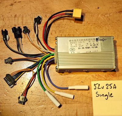 52V 25A Single Motor Controller (Black JST SM connectors) [JP]