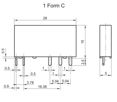 Hongfa HF41F 5mm relay (3.75-90v)
