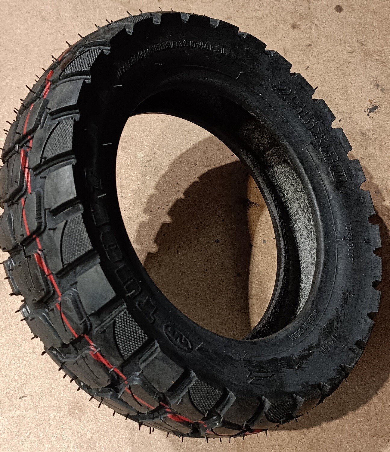 255x80 {80/65-6 10x3.0} Semi Off-Road Tyre (tube type) [TurboTread DynoGrip HT004 | Tuovt TD-8009]
