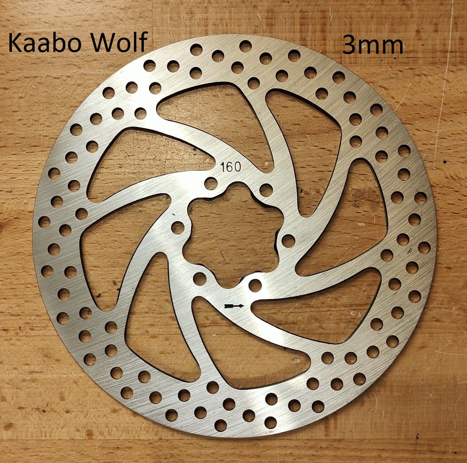 160mm Brake Disc Rotor Round [Zero | Kaabo], Type: 3mm Kaabo Factory Spare (Stock Wolf GT)
