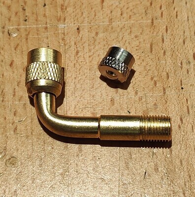 Schrader Valve Stem Extender - 90 Degree