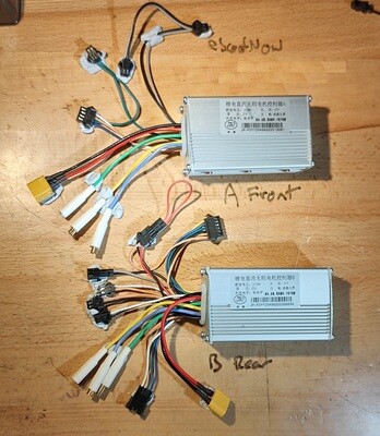 48V 25A Controller suit Dragon GTR V2, GTS V2, 48V GTR &amp; Dragon Cyclone (8" Dual) (Black JST SM connectors) [JP]