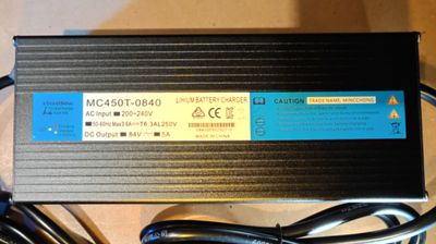 TurboCharge Fast Charger 54.6/58.8/67.2/84V for 48/52/60/72V GX16-3F/RGX16-2M 5-7A [MC450T]