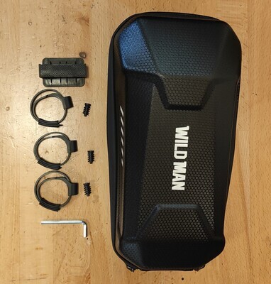 3 Litre Hard Shell Stem Bag for eScooter (PU Finish) with Optional Quick Disconnect