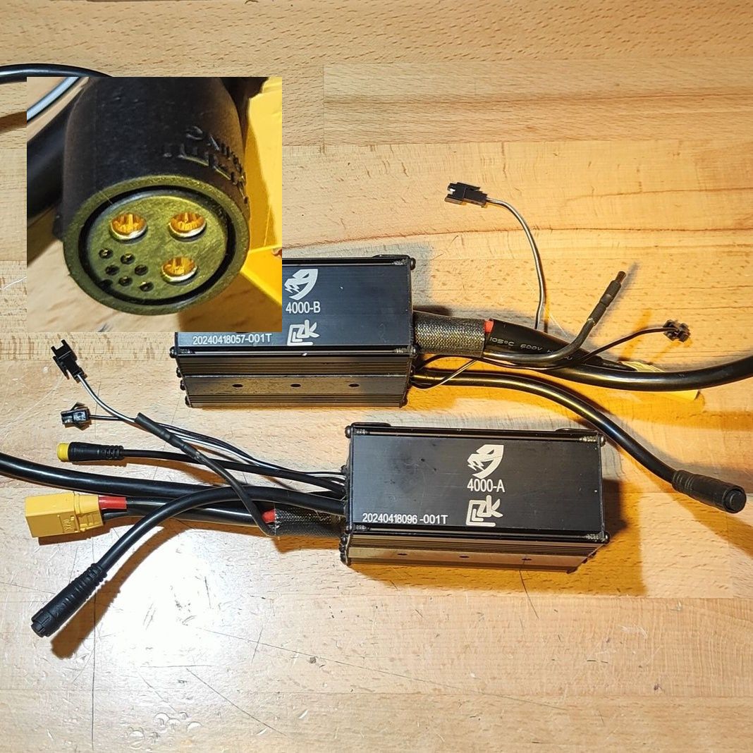 NAMI Burn-e Max Series Controller 72V 50A [4000-A Rear | 4000-B Front] [WP | Bullet], Variant: 4000-A Rear: Newer Integrated WP connector