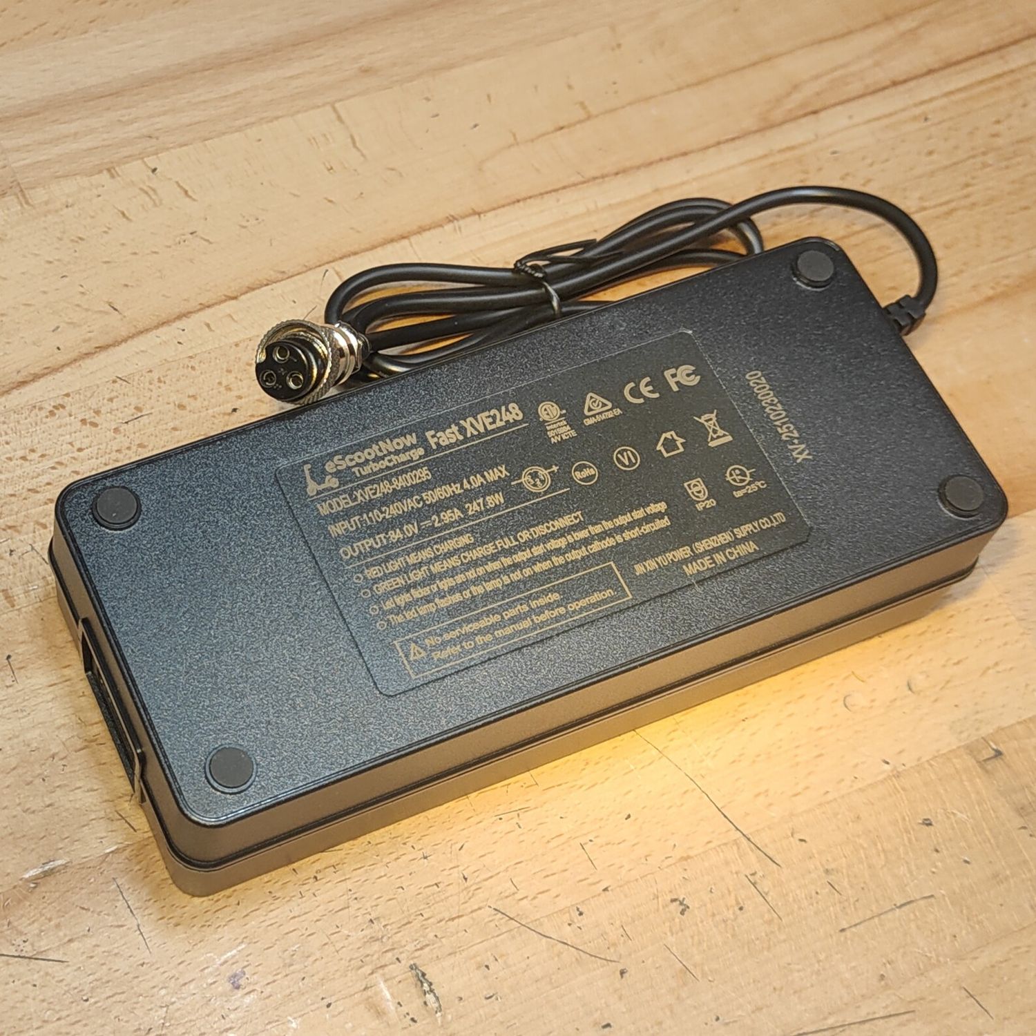 TurboCharge Semi-Fast Charger 84.0V for 72V GX16-3F 2.95A (early Kaabo Wolf, Zero 11X) [XVE248]