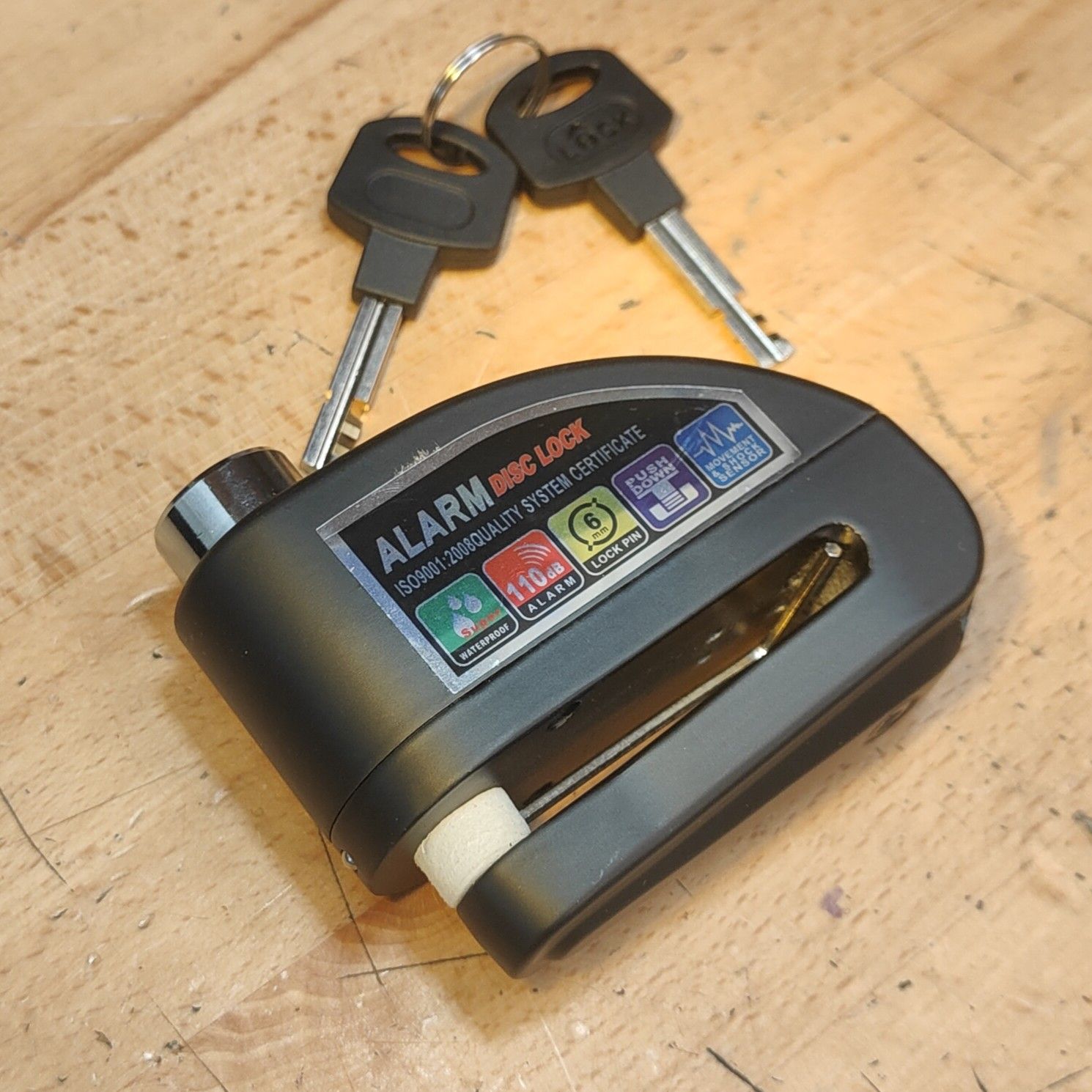 Brake Disc Rotor Lock &amp; Tamper Alarm with Key