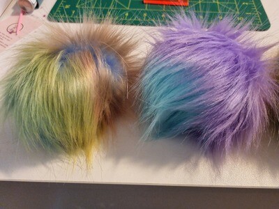 Large Faux Pom Pom Bag Chain