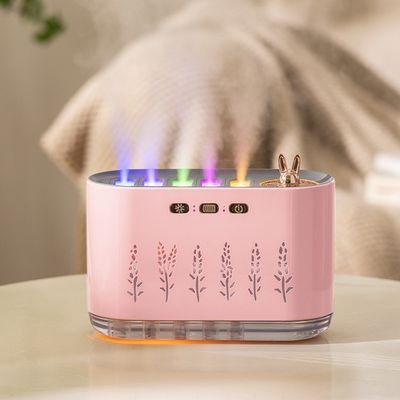 Pink Dynamic Color Changing Humidifier - Sound Control &amp; Auto Shut-Of
