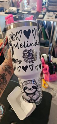 Sublimated Oversized Stanley like reusable tumbler - 40oz (Customisable)