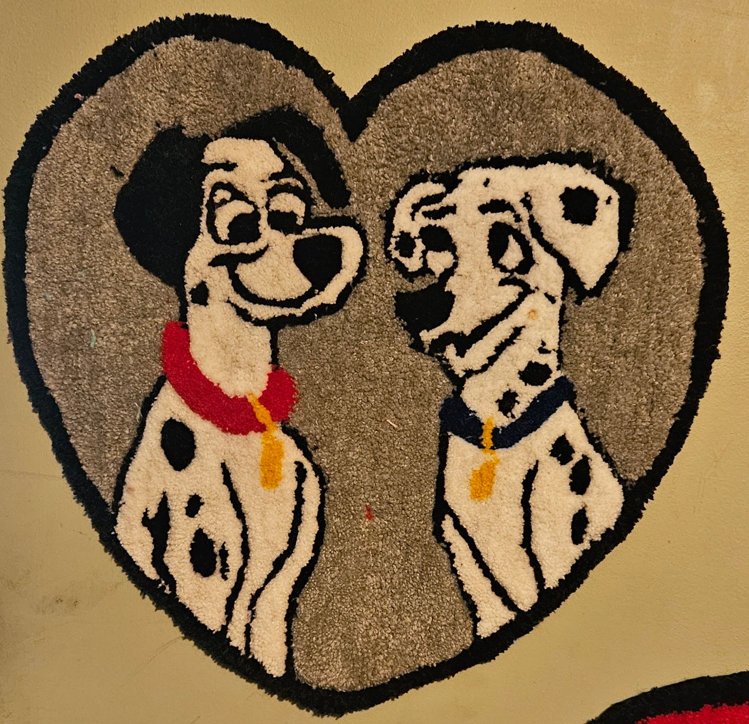 Dalmatians Rug Love Heart Wall Hanger