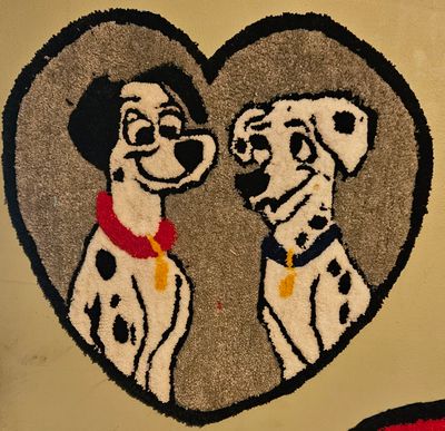 Dalmatians Rug Love Heart Wall Hanger