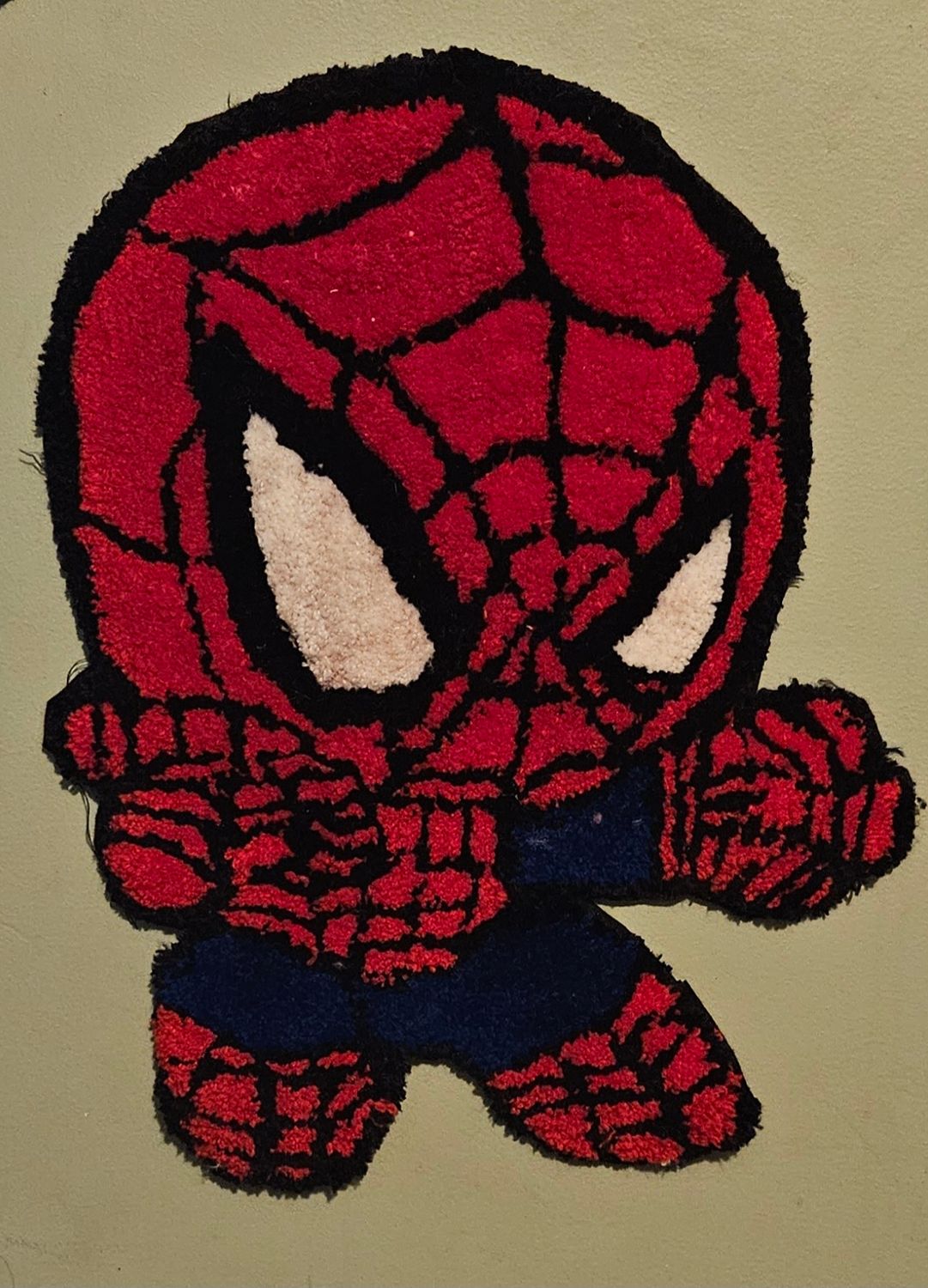 Spiderman statement rug wall hanger or table decoration