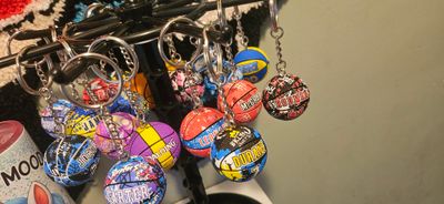 Basketball themed key rings