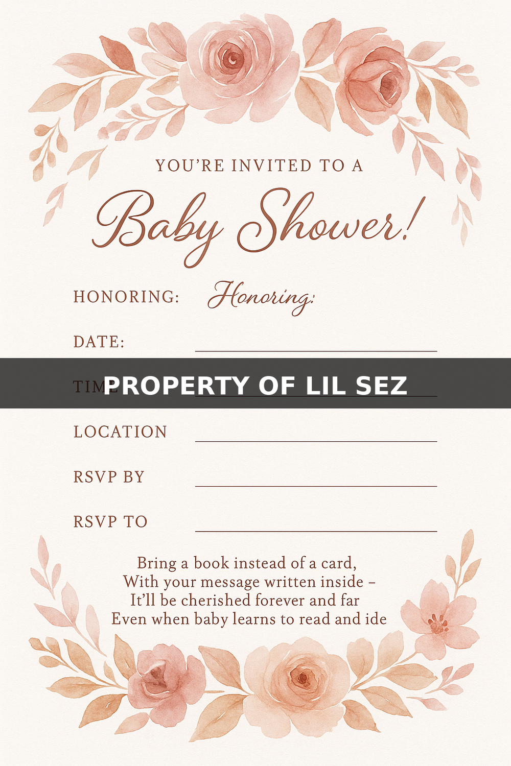 Baby shower invitations