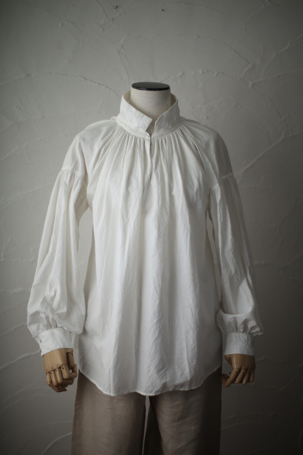 Khadi cotton blouse. HBS-22「オフ/Neutral」