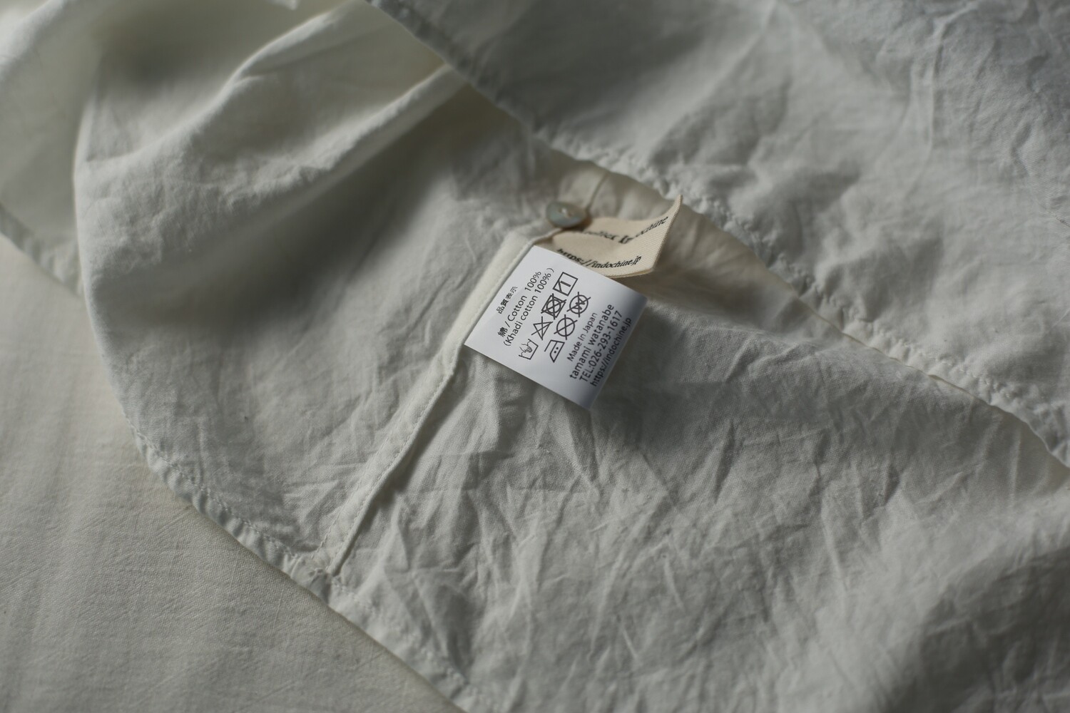 Khadi cotton blouse. HBS-22「オフ/Neutral」