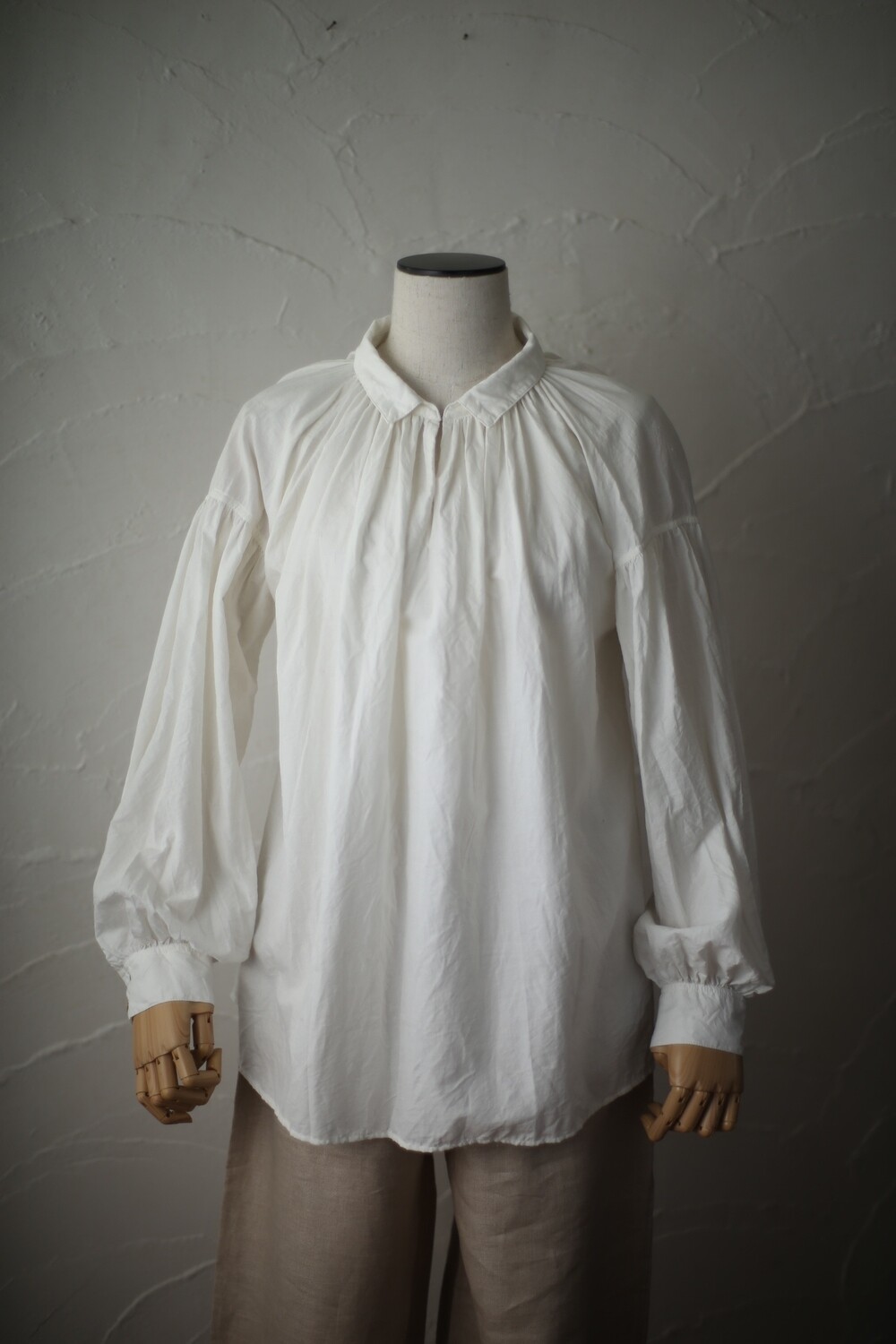 Khadi cotton blouse. HBS-22「オフ/Neutral」