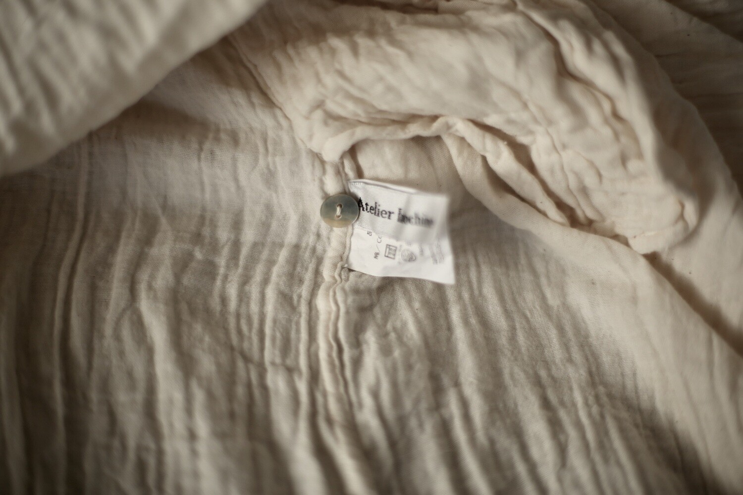 コットン ダブルガーゼブラウス Cotton double gauze blouse 「生成り/Neutral」