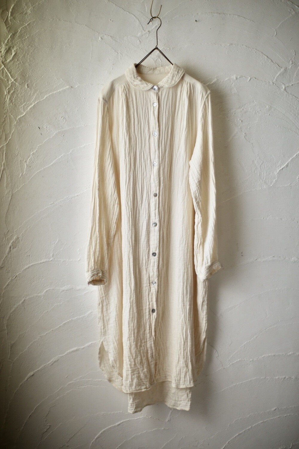 コットン ダブルガーゼブラウス Cotton double gauze blouse 「生成り/Neutral」