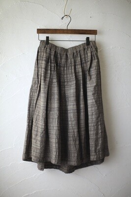 タッサーシルク タックスカート Tussar silk tucked skirt ナチュラル/Natural