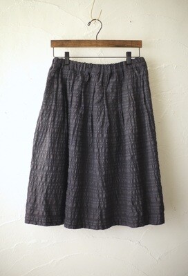 タッサーシルク タックスカート Tussar silk tucked skirt 「ラベンダー/Lavender」