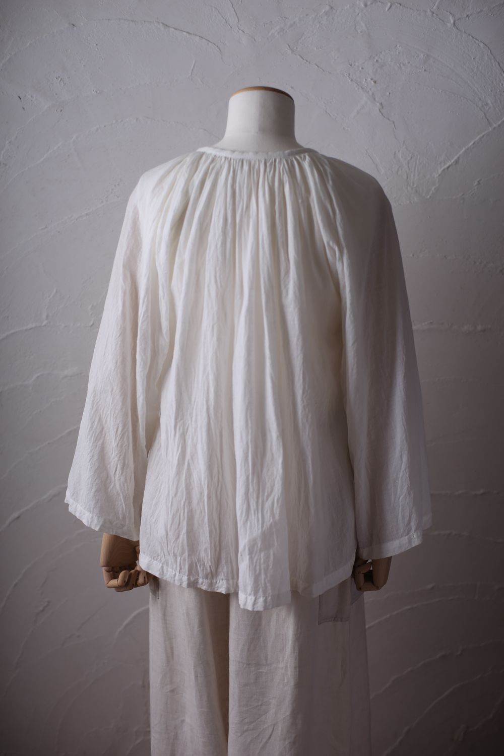 カディコットン 200カウントブラウス/Khadi cotton pullover blouse「オフ/Neutral」