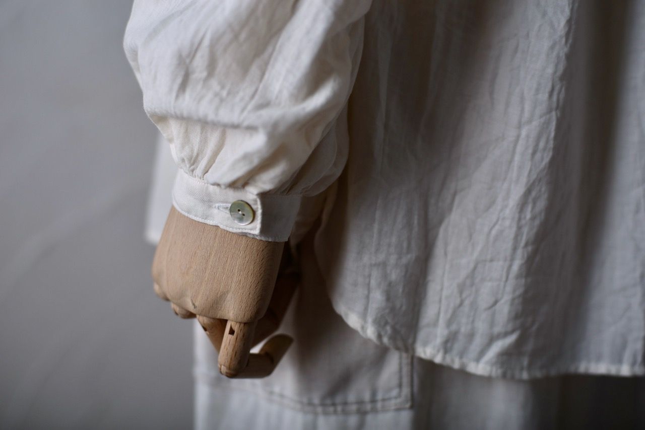 コットンシルクビエラ 前ボタンブラウス khadi cotton blouse 「生成り/Neutral」