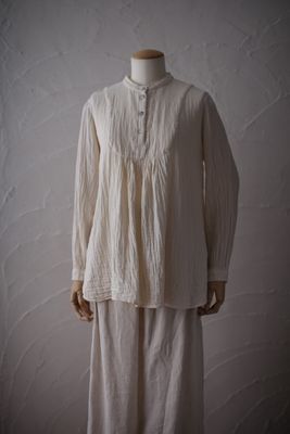 Cotton double gauze blouse Color:Neutral Cotton double gauze blouse Color:Neutral