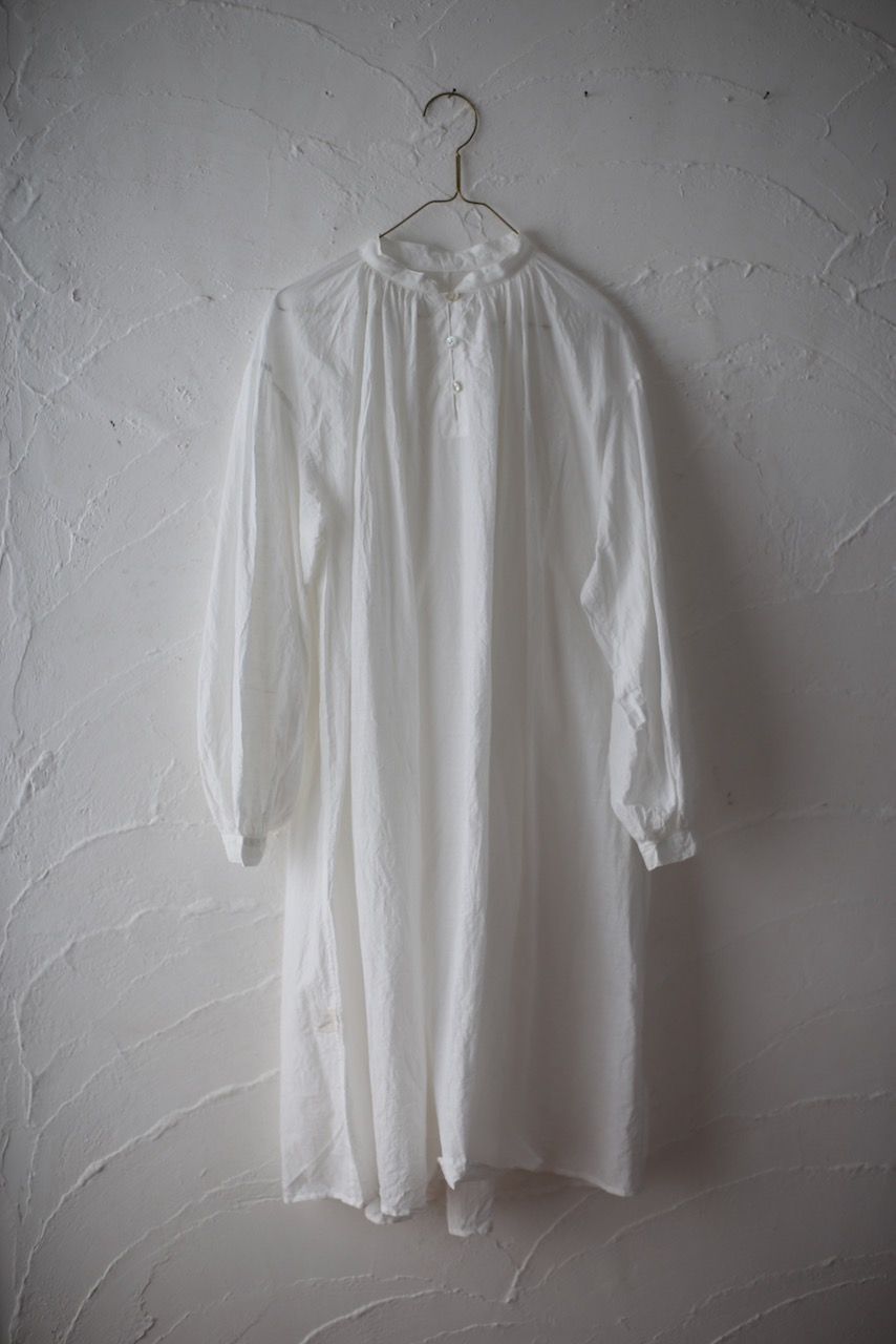 カディコットン 薄手 ロングブラウス/Khadi cotton long blouse「オフ/Neutral」