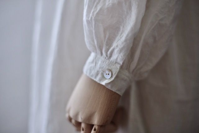 カディコットン 薄手 ロングブラウス/Khadi cotton long blouse「オフ/Neutral」