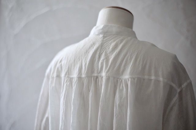 カディコットン 薄手 ロングブラウス/Khadi cotton long blouse「オフ/Neutral」
