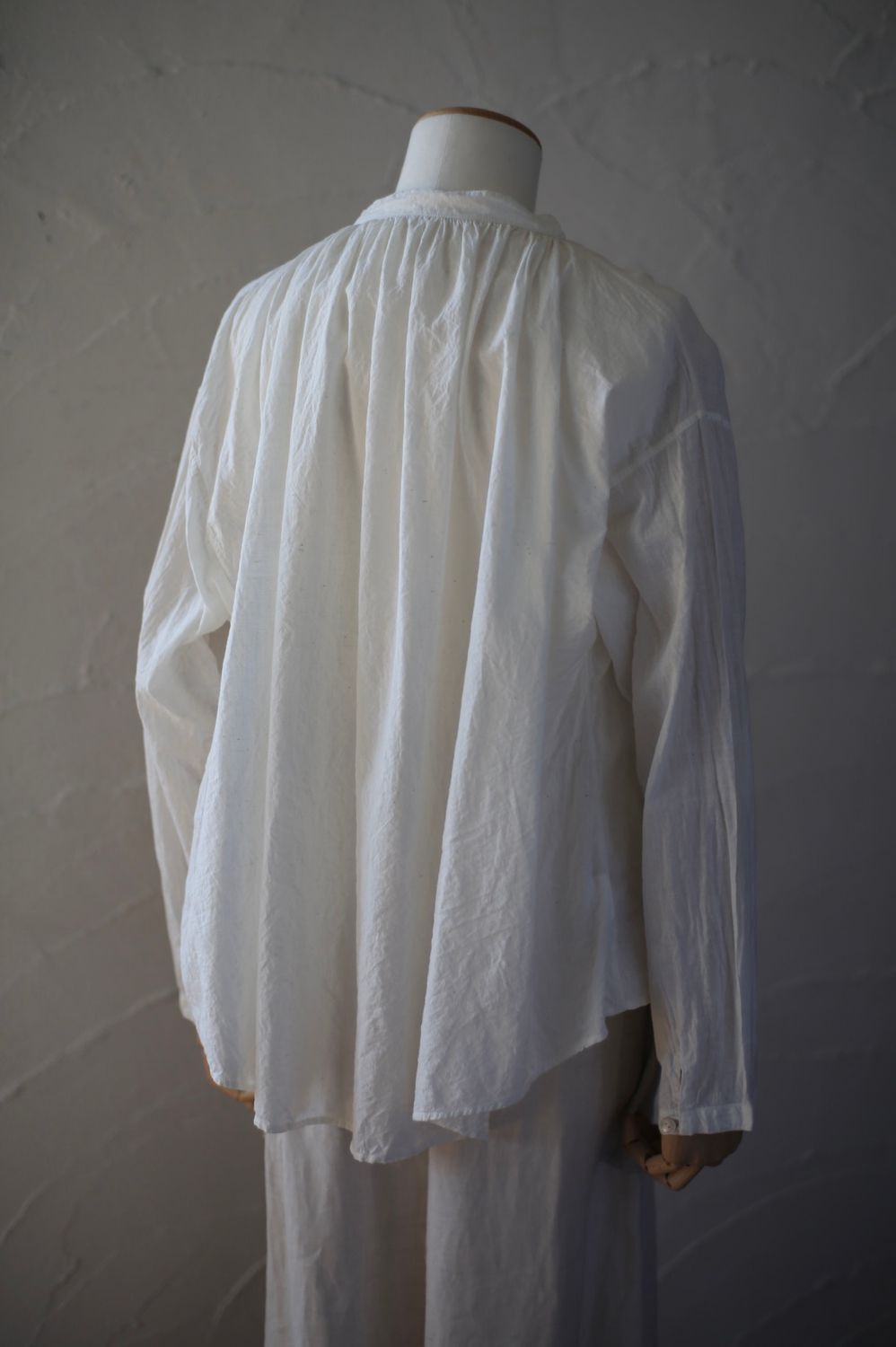 カディコットン カウント100 ギャザーブラウス khadi cotton pullover blouse 「オフ/Neutral」